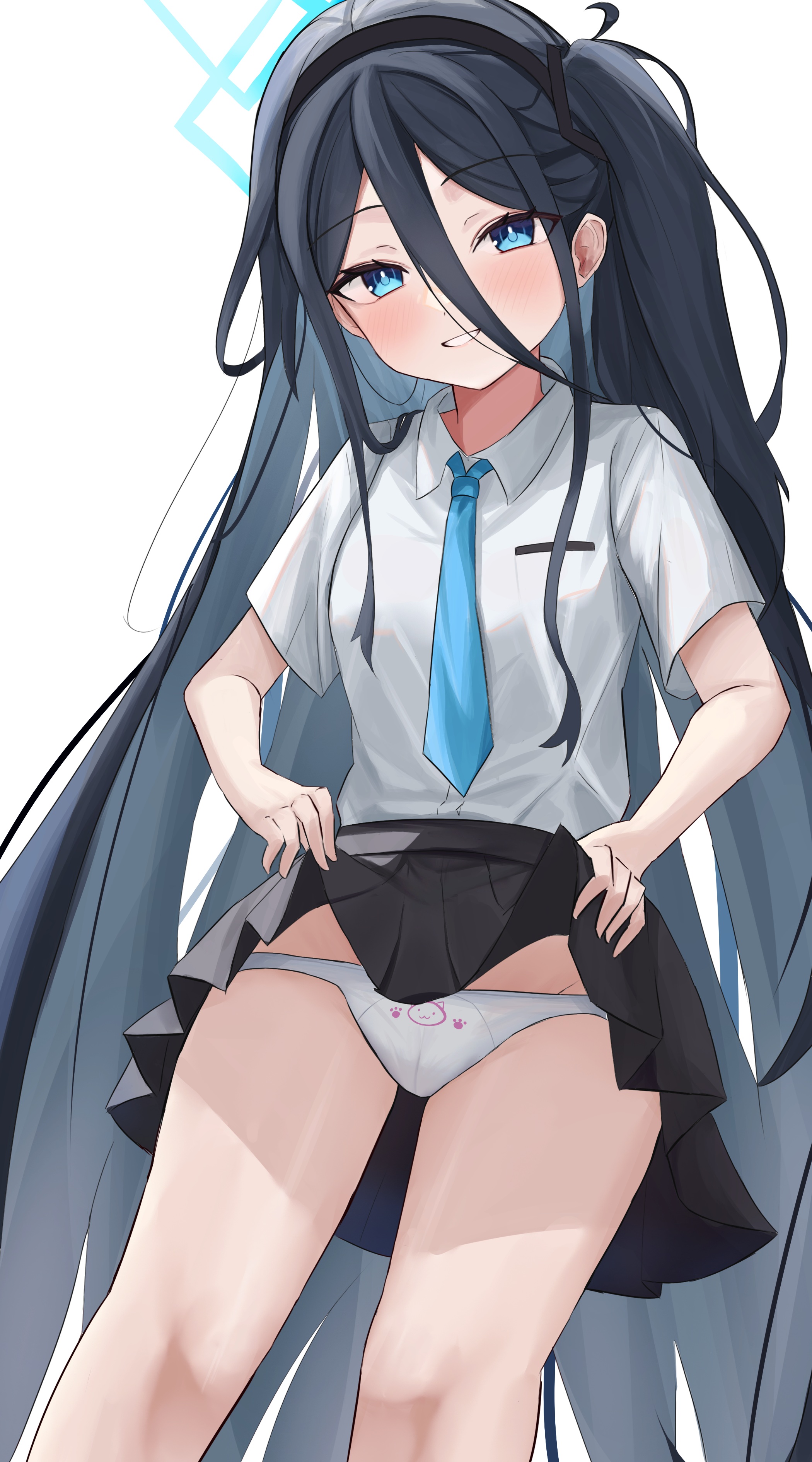 Hoangryu Blue Archive Tendou Arisu Angel Loli Pantsu Seifuku Skirt Lift